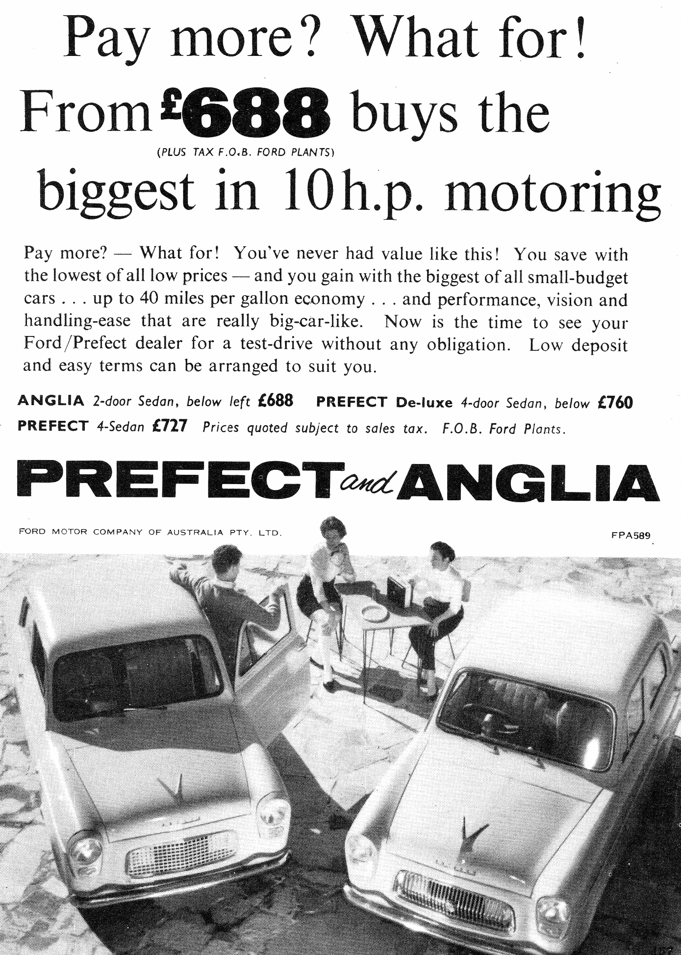1959 Ford Prefect and Anglia